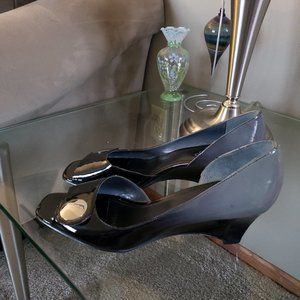 Grey & Black Franco Sarto Wedge, sz 11, never worn